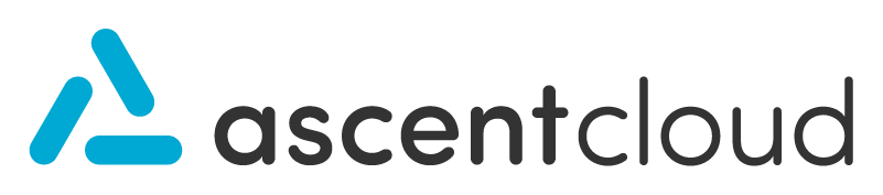 Logo for Ascent Cloud in black and white