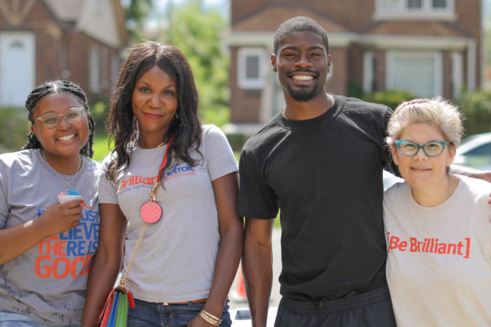 Picture of four individuals at a Brilliant Detroit event