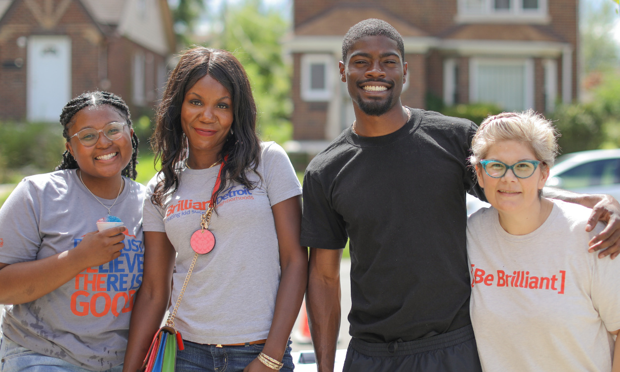 Picture of four individuals at a Brilliant Detroit event